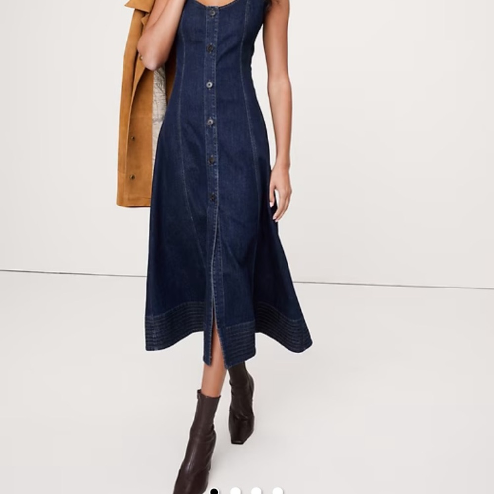 Banana Republic Navy Midi Dress